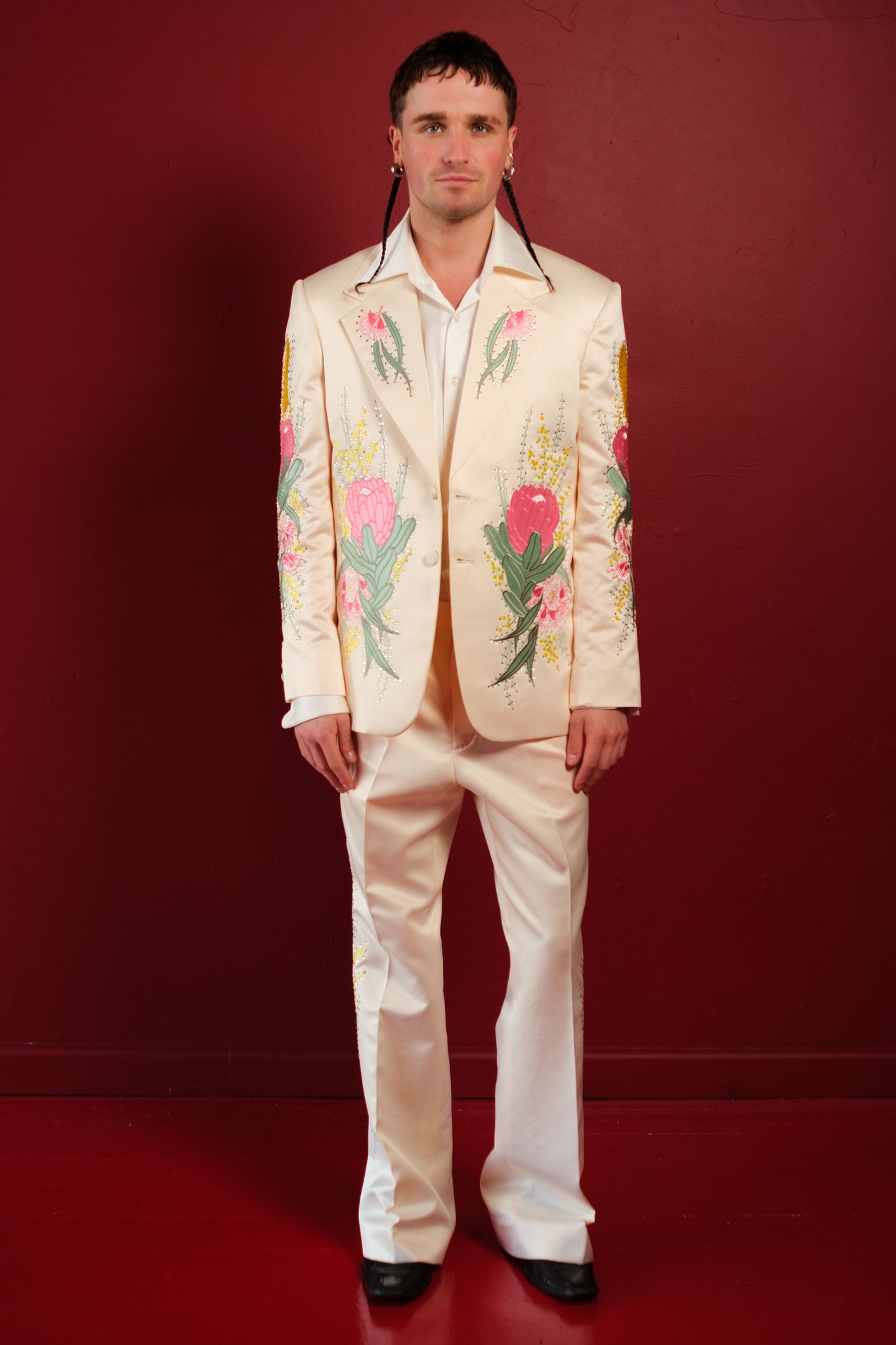 White Waratah Suit