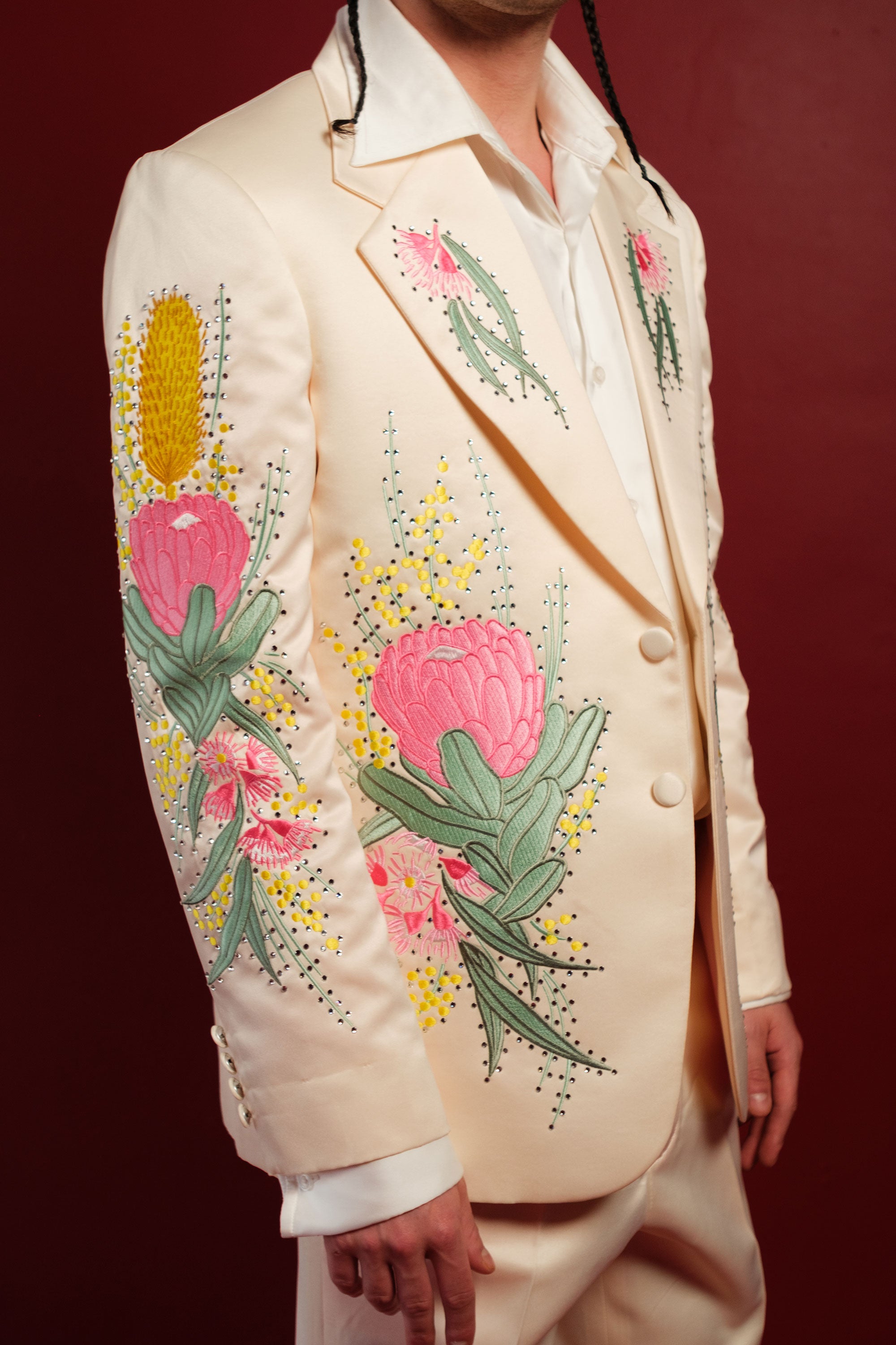 White Waratah Suit
