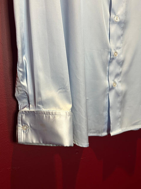 Blue Satin Shirt
