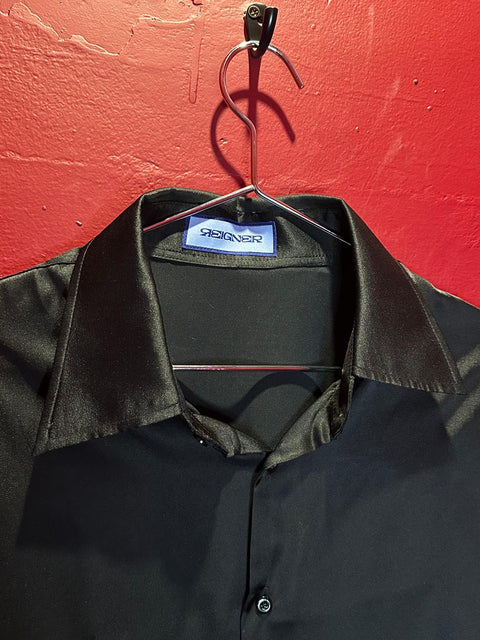 Black Satin Shirt