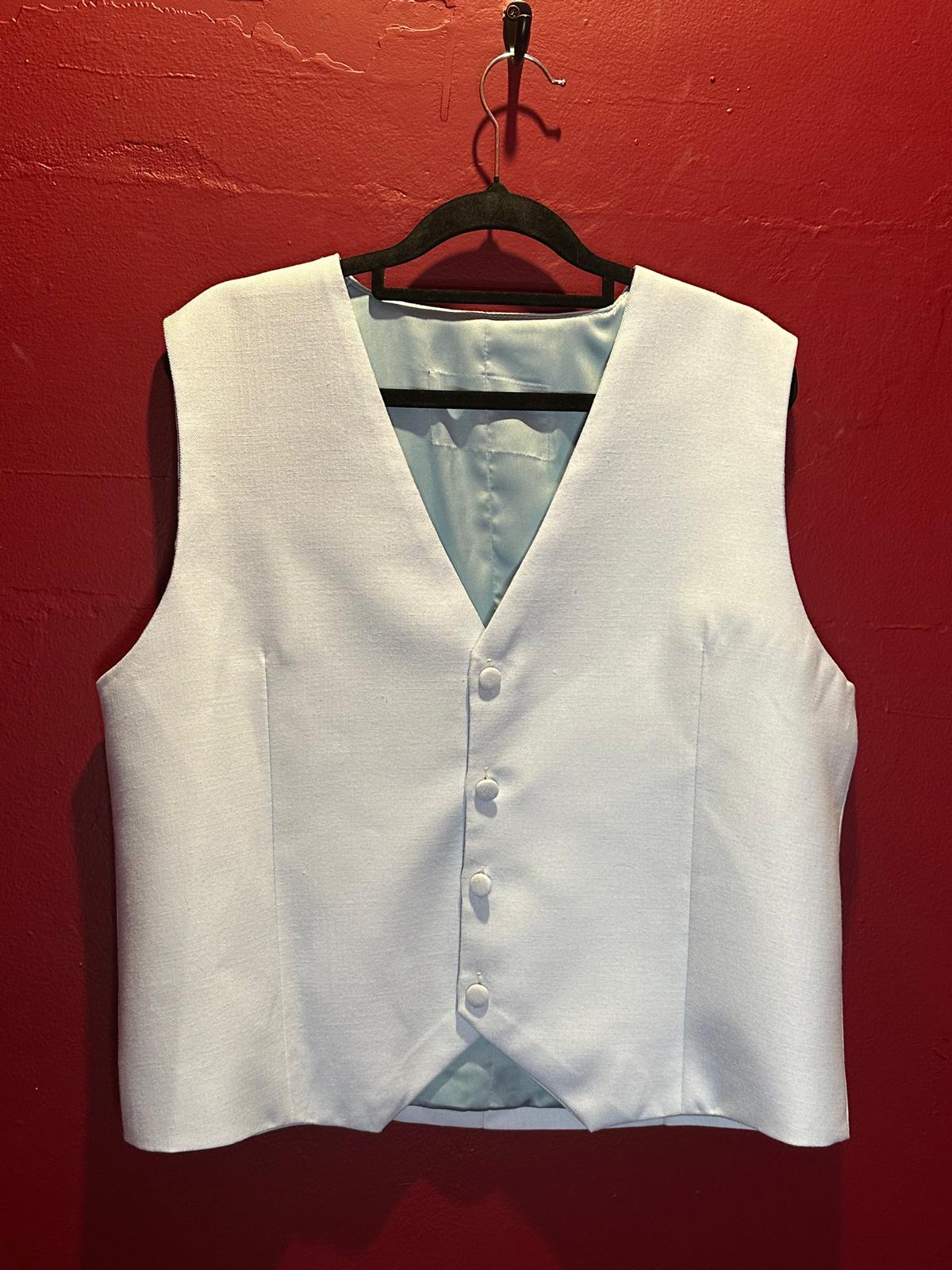 Blue Linen Vest